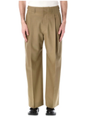 High-Waisted Pleated Chinos